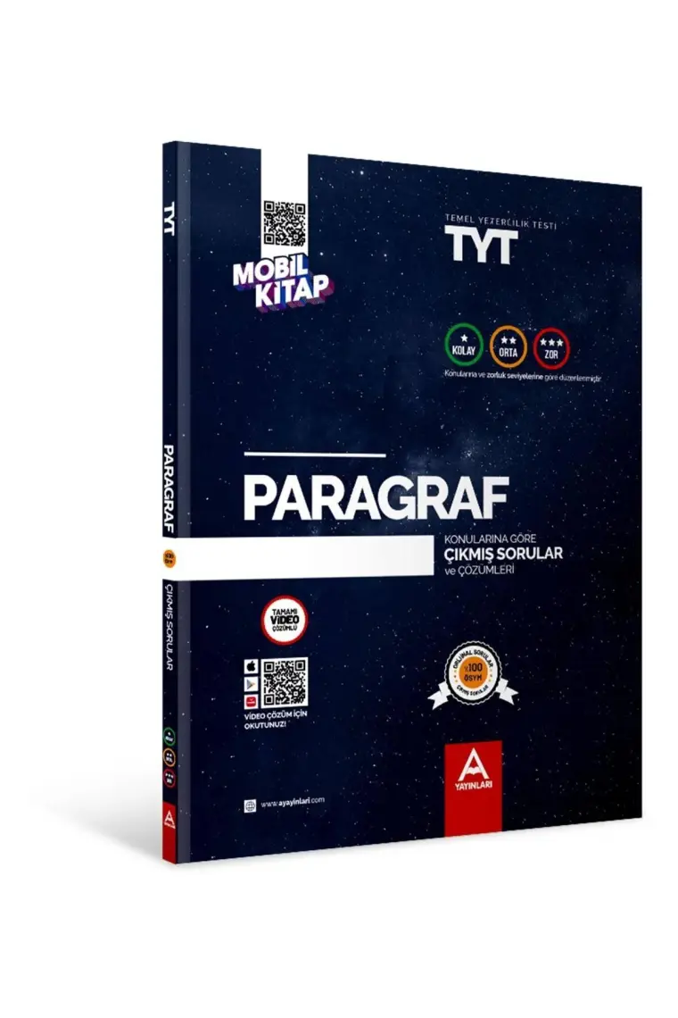 A Yayınları TYT Paragraf Konularına ve Zorluk Derecesine Göre Çıkmış Sorular