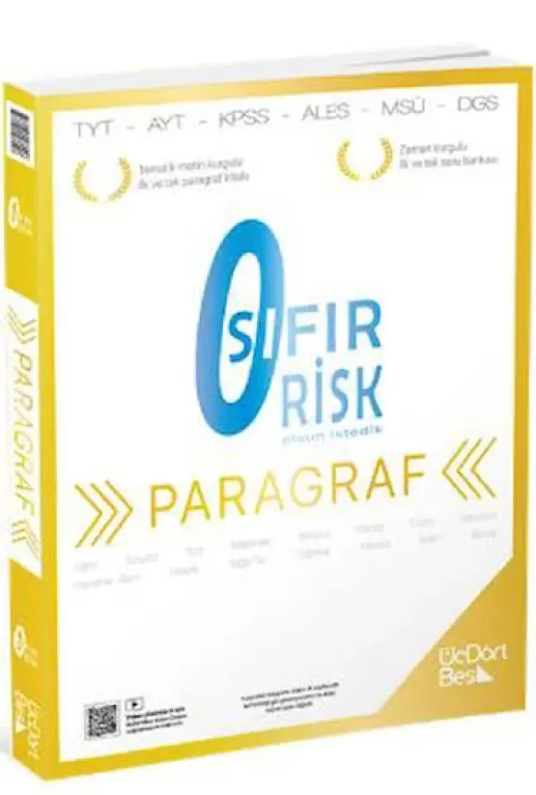 ÜçDörtBeş Yayınları 2024 Paragraf Sıfır Risk