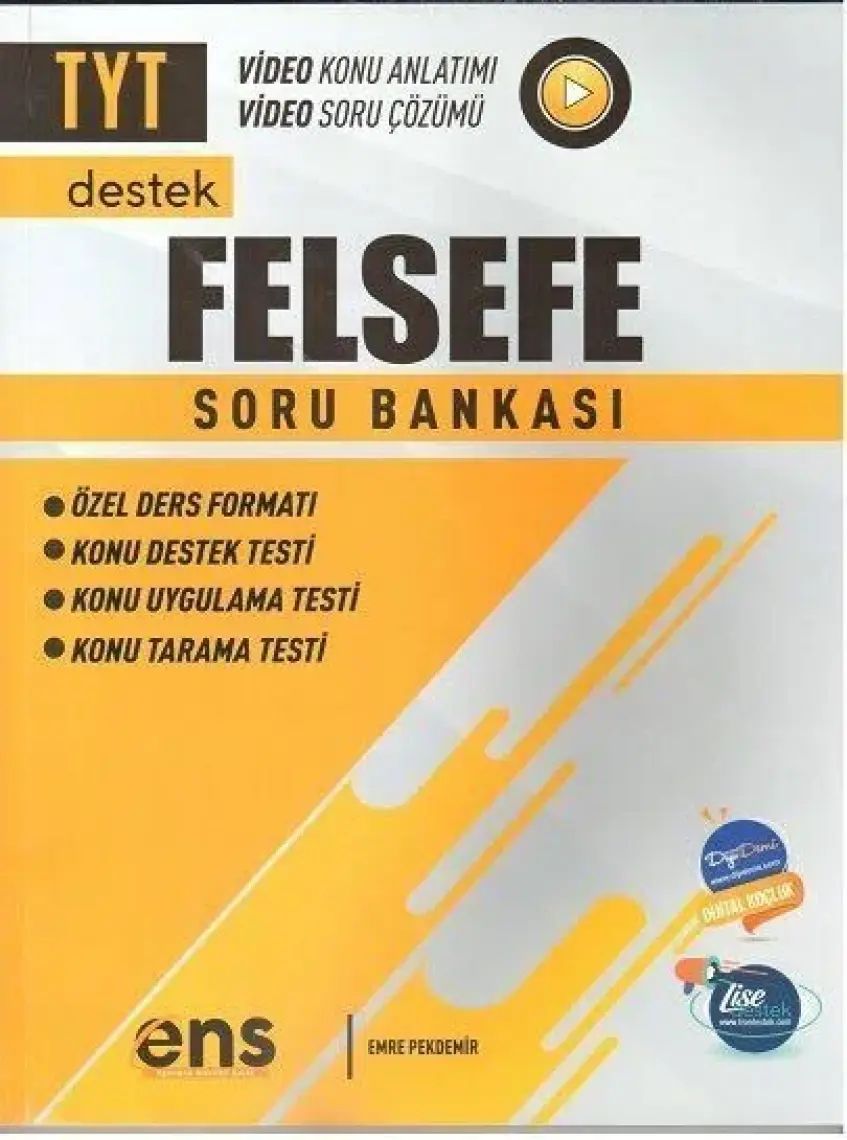 ENS Yayıncılık TYT Felsefe Destek Soru Bankası - Elif Pekdemir