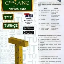 Açı Yayınları TYT Türkçe Efsane Yaprak Test