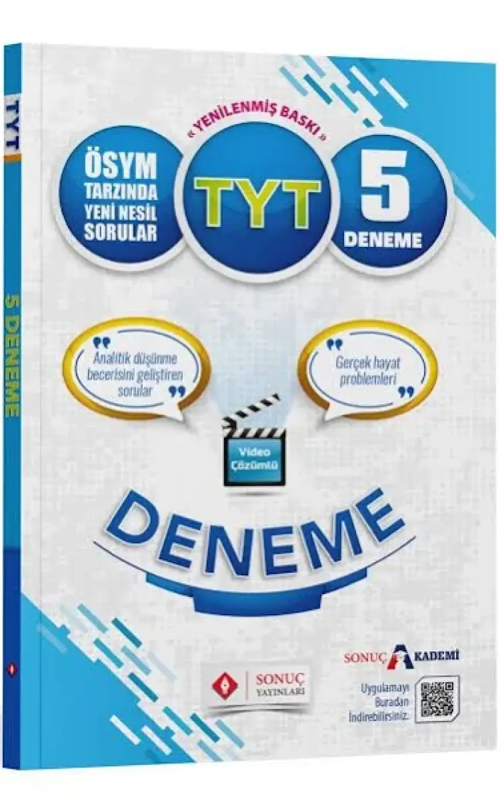 Sonuç Yayınları  TYT  Genel 5 Li Deneme Akademi Öz