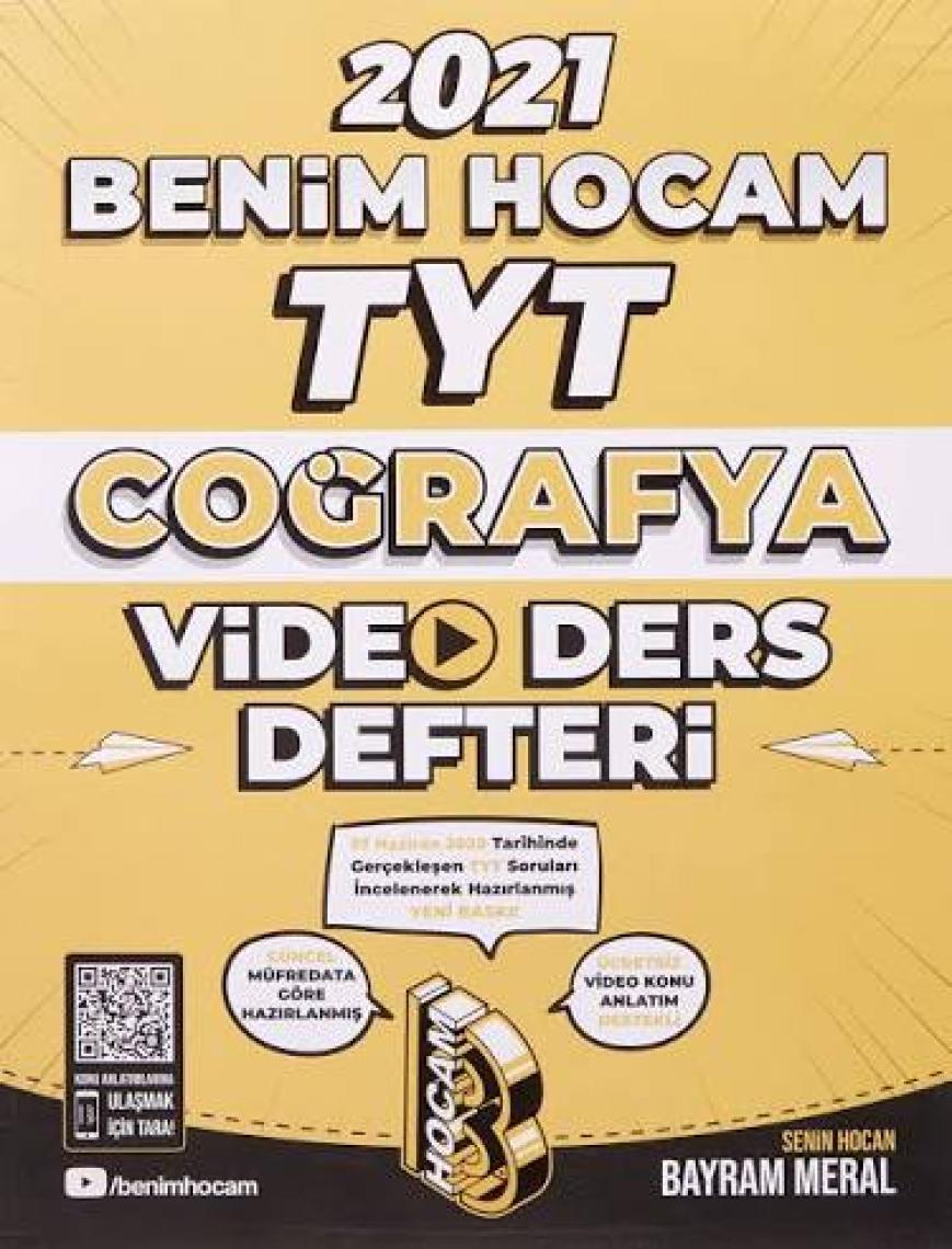 Benim Hocam Yayınları TYT 2022 Coğrafya Video Ders Defteri ve Tamamı Video Çözümlü Soru Bankası