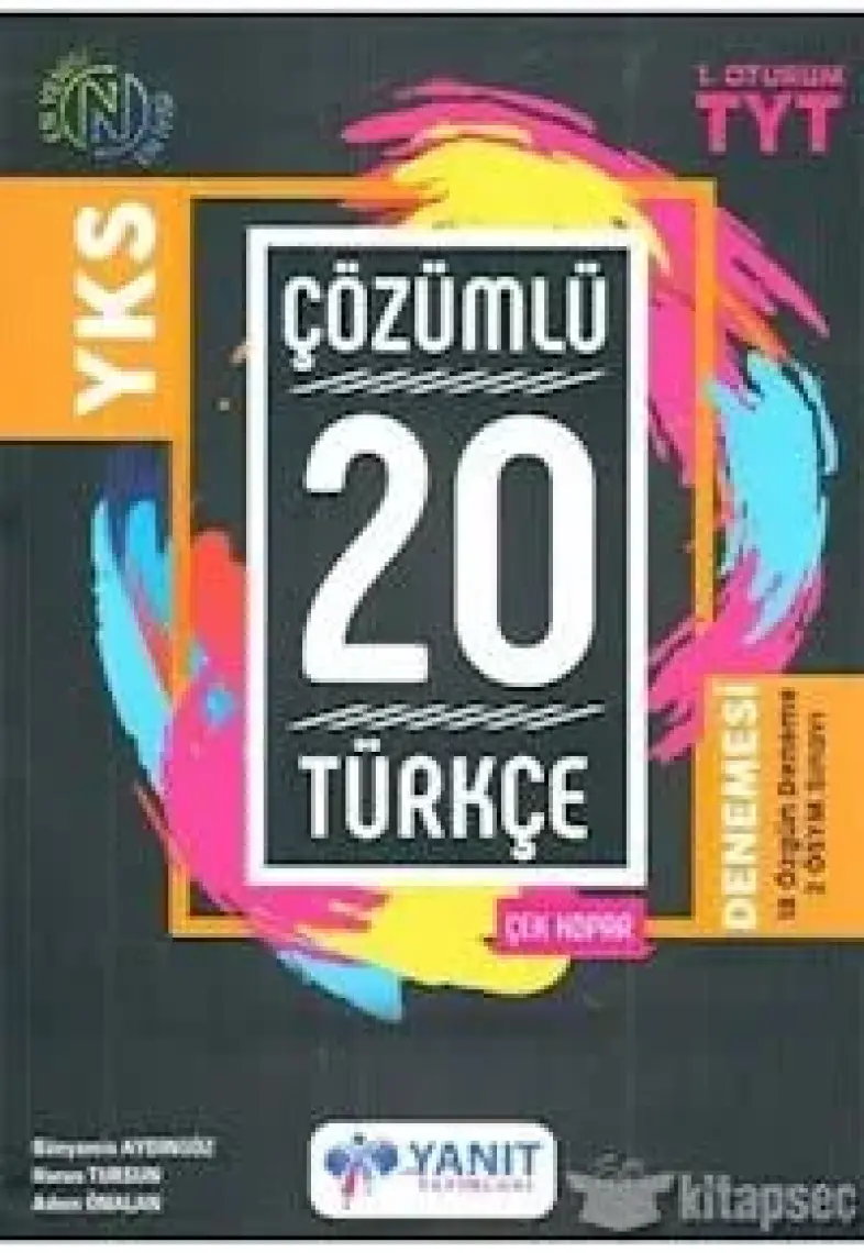 Yanıt Yayınları  TYT  Çözümlü 20 Türkçe Branş Denemesi