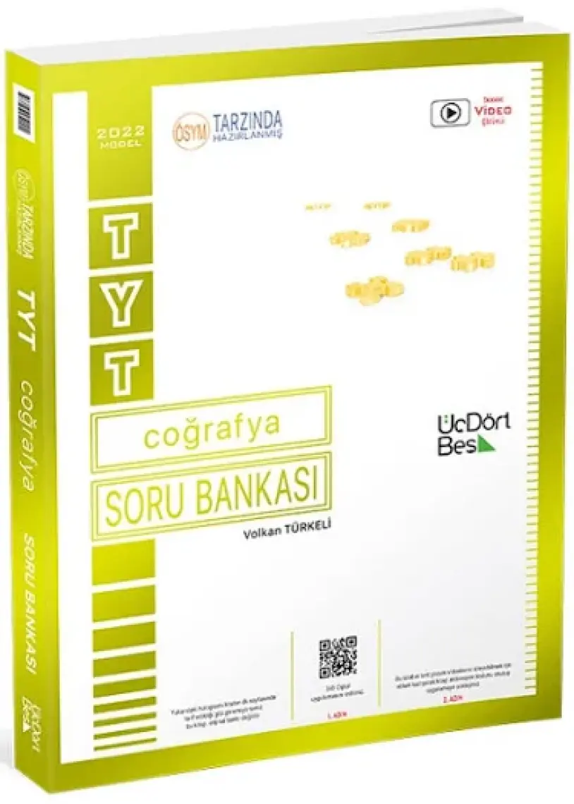 ÜçDörtBeş Yayınları TYT Coğrafya Soru Bankası