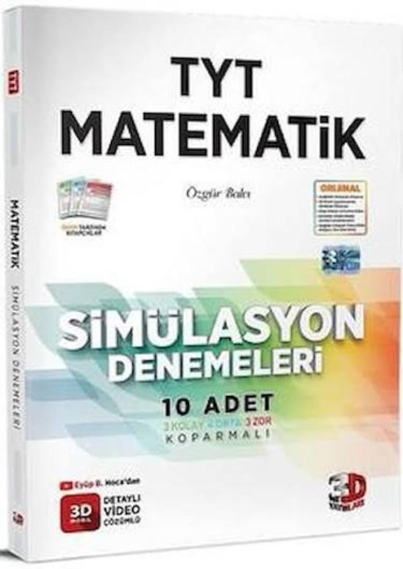 3D Yayınları 2024 TYT Simülasyon Matematik Denemeleri