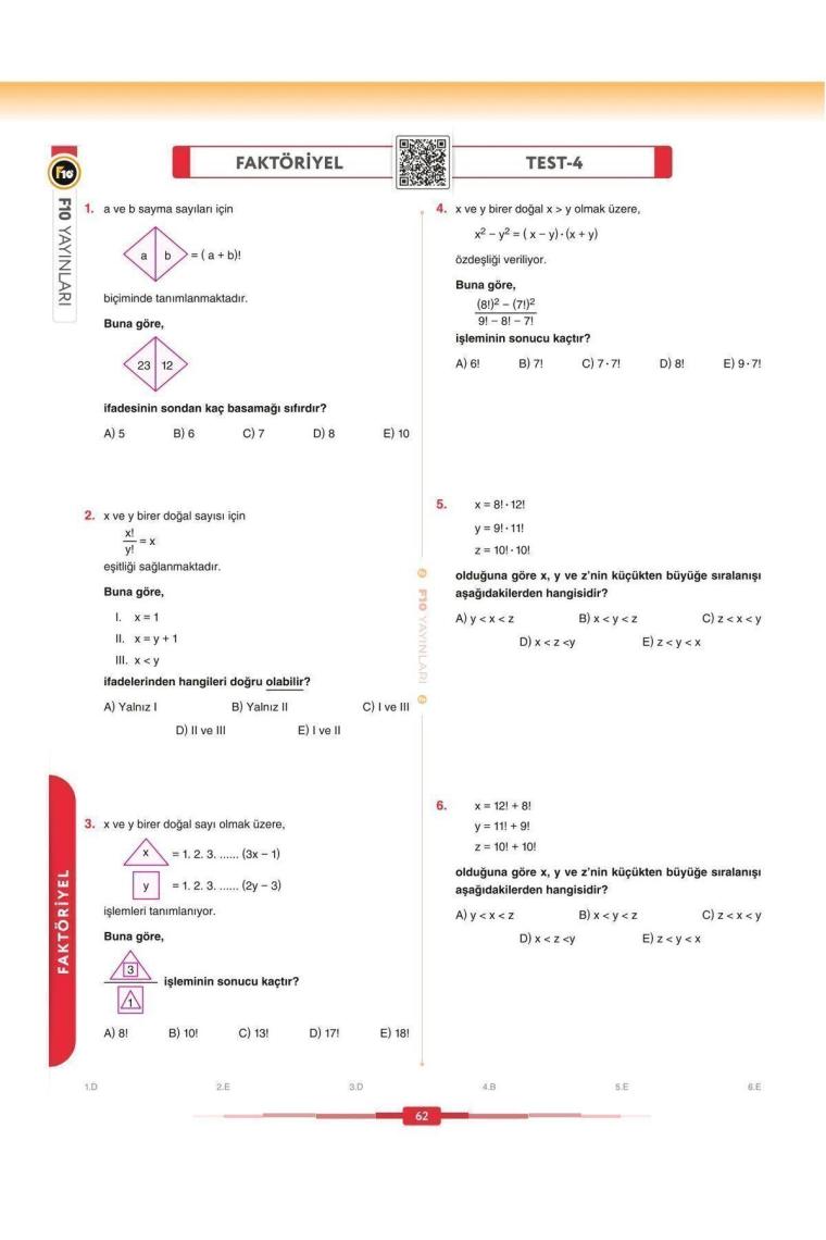 F10 Yayınları DGS KPSS TYT ALES Gerçel Matematik Geometri Video Ders Kitabı - Soru Bankası