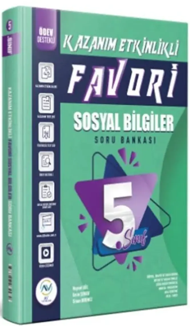 Av Yayınları 5. Sınıf Sosyal Bilgiler Favori Serisi Kazanım Etkinlikli Soru Bankası 2023