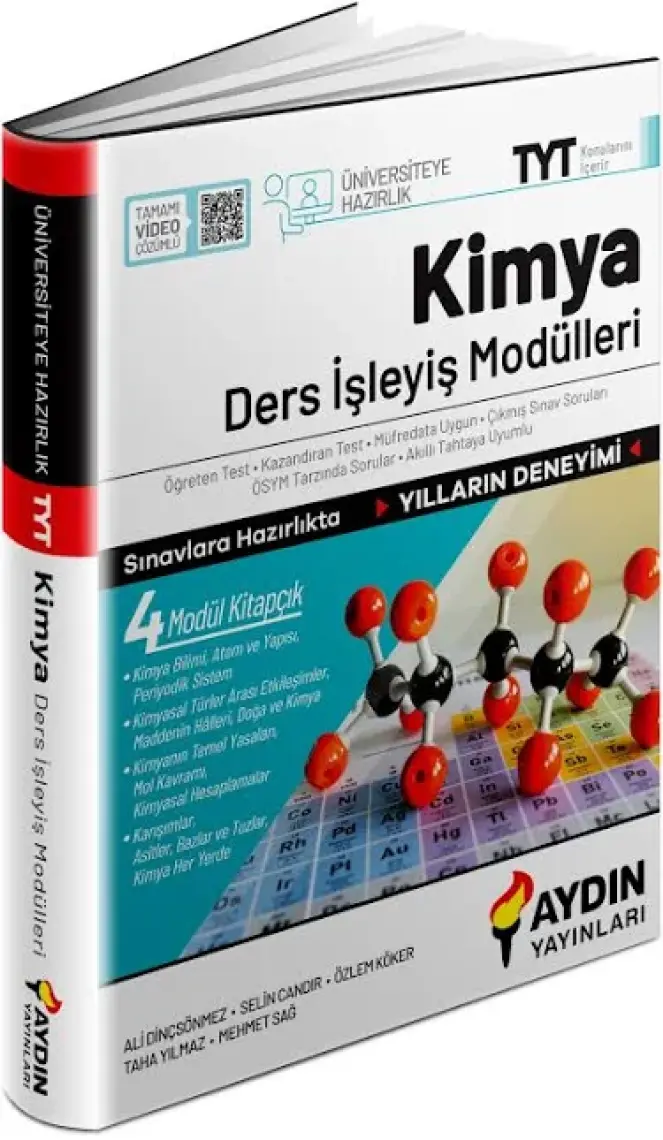 Aydın Yayınları   Üniversiteye Hazırlık Tyt Kimya Ders Işleyiş Modülleri