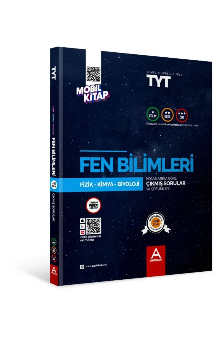 A Yayınları TYT Fen Bilimleri Konularına ve Zorluk Derecesine Göre Çıkmış Sorular