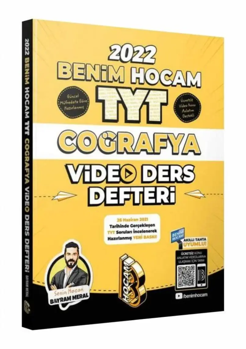 Benim Hocam Yayınları  TYT 2022 Coğrafya Tamamı Video Çözümlü Soru Bankası