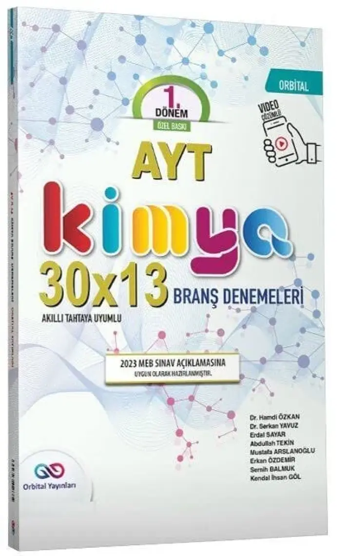 Orbital Yayınları AYT Kimya 30 x 13 Branş Denemeleri