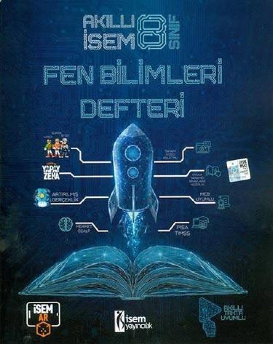 İSEM Yayıncılık 8. Sınıf Akıllı Fen Bilimleri Defteri