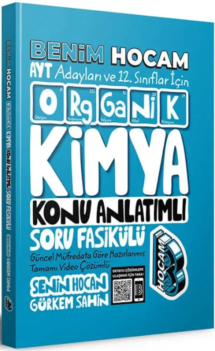 Benim Hocam AYT 2024 ve 12. Sınıflar İçin Organik Kimya Konu Anlatımlı Soru Bankası Fasikülü
