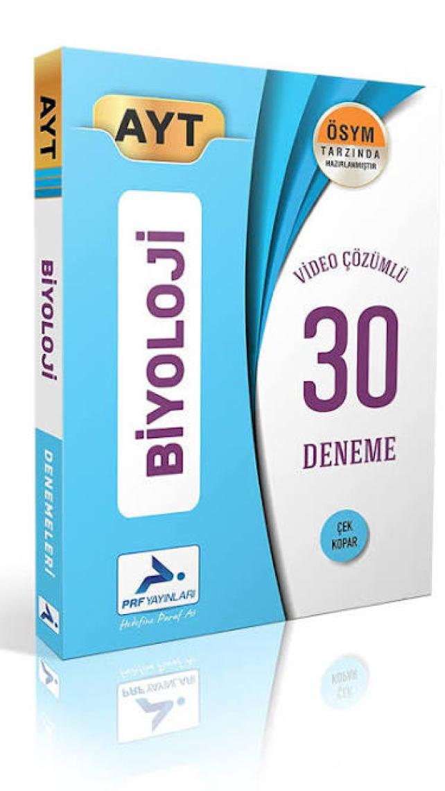 Paraf Yayınları AYT Biyoloji Video Çözümlü 30 Deneme