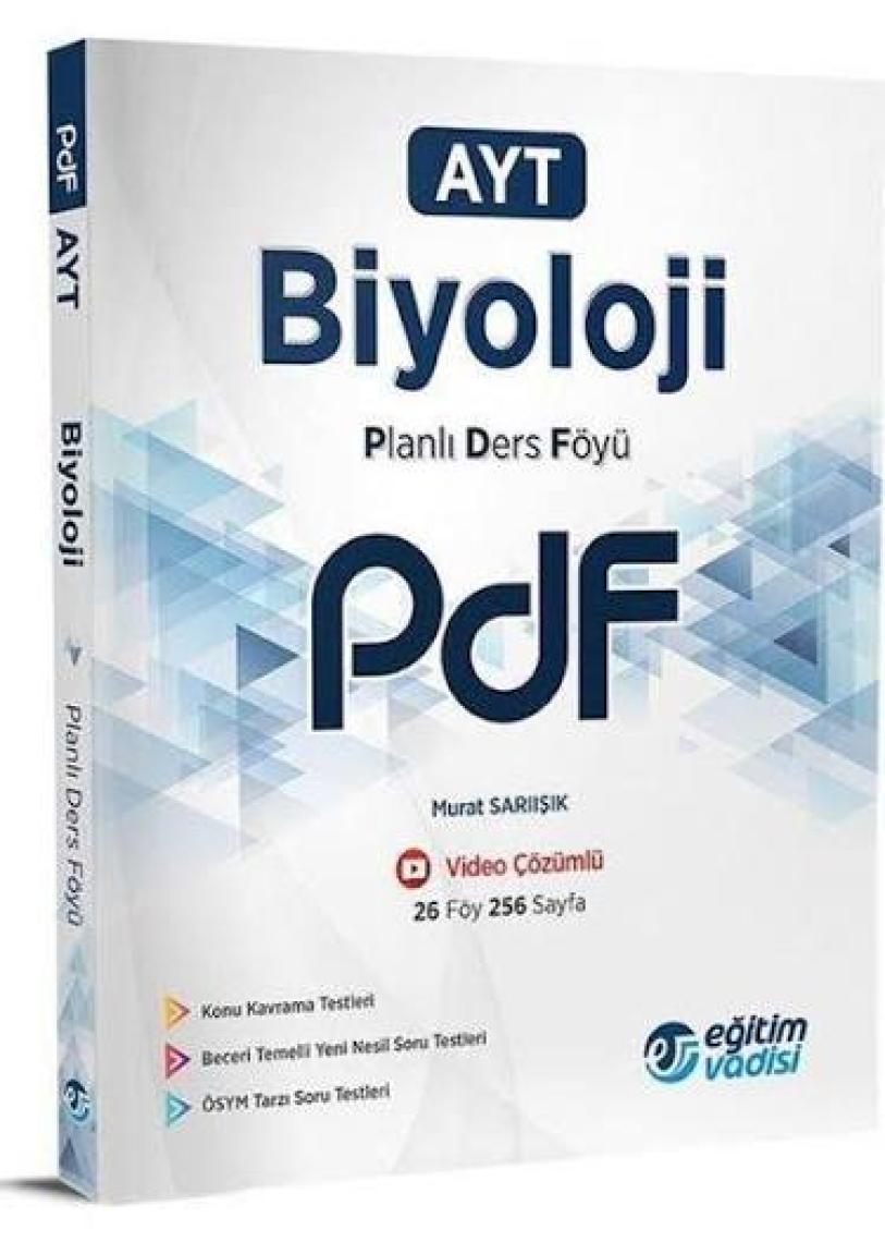 Eğitim Vadisi Yayınları AYT 2023 Biyoloji PDF Planlı Ders Föyü