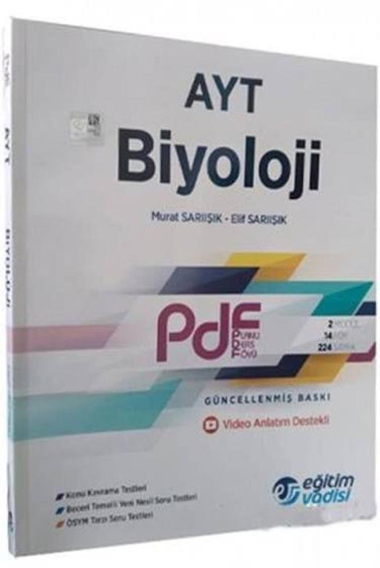 Eğitim Vadisi Yayınları AYT 2023 Biyoloji PDF Planlı Ders Föyü