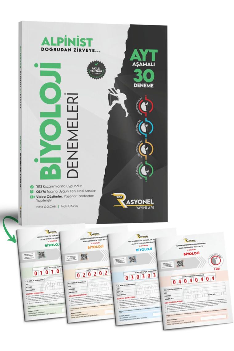 Rasyonel Yayınları Alpinist AYT Biyoloji Branş Denemeleri