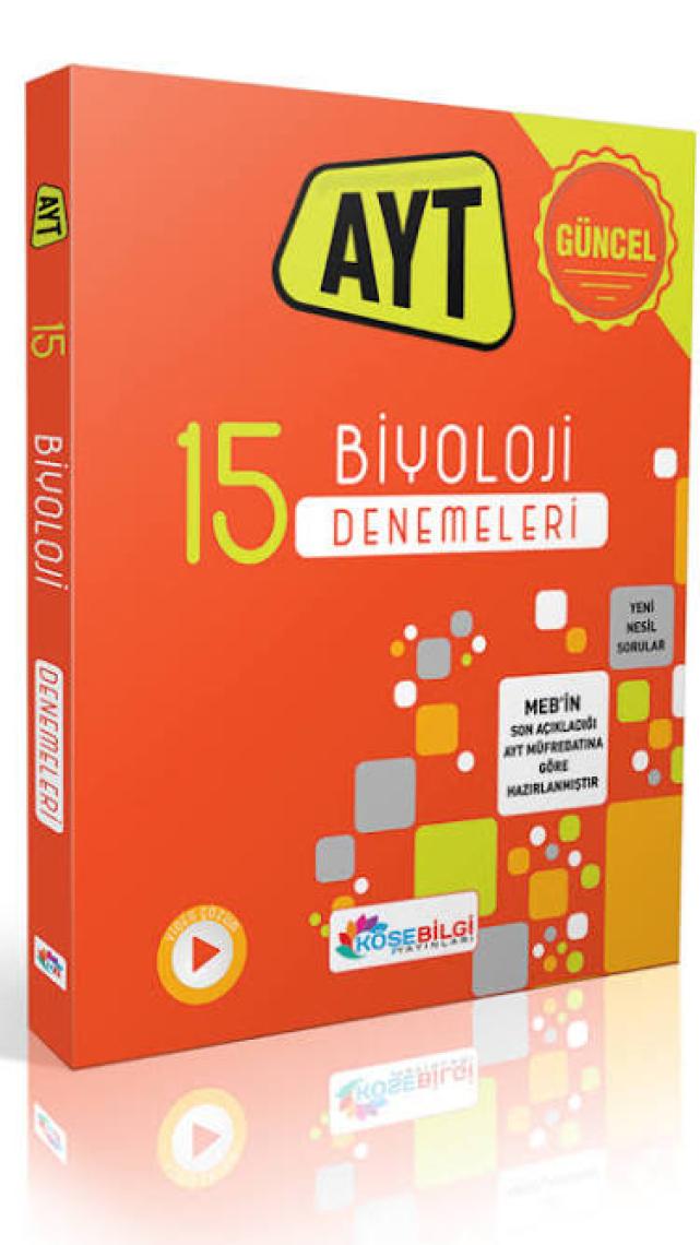 Köşebilgi Yayınları  15'Li AYT Biyoloji Denemeleri