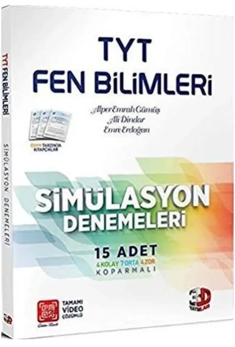 3D Yayınları AYT Fen Bilimleri 10'lu Simülasyon Denemeleri Tamamı Video Çözümlü