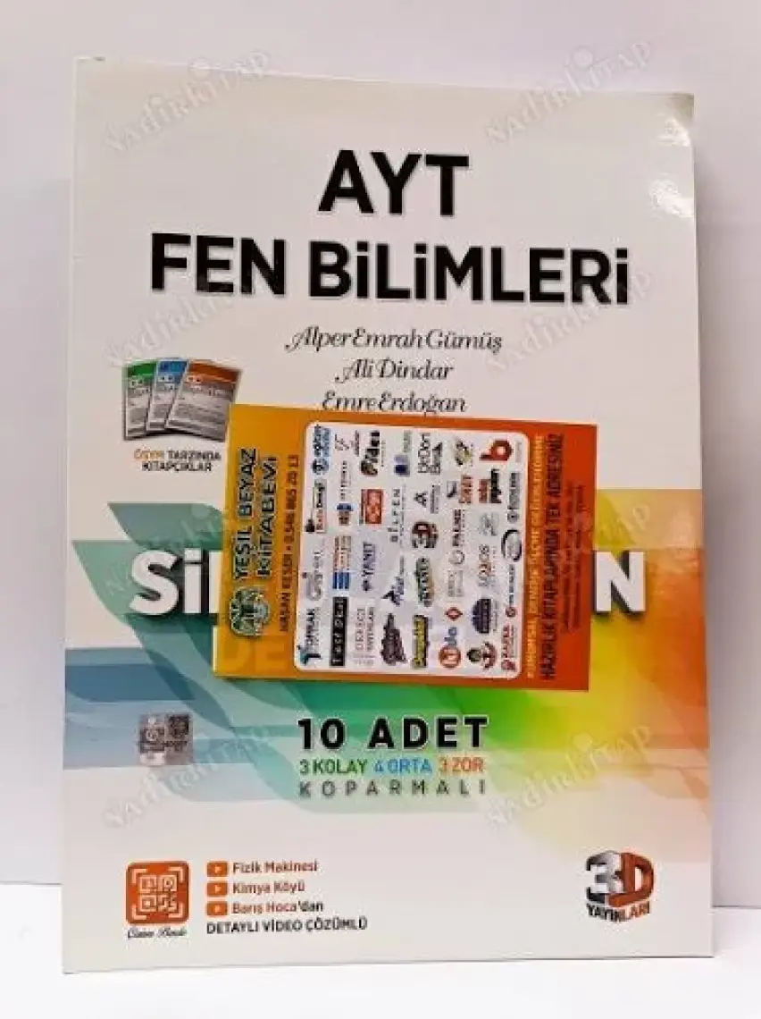 3D Yayınları AYT Fen Bilimleri 10'lu Simülasyon Denemeleri Tamamı Video Çözümlü