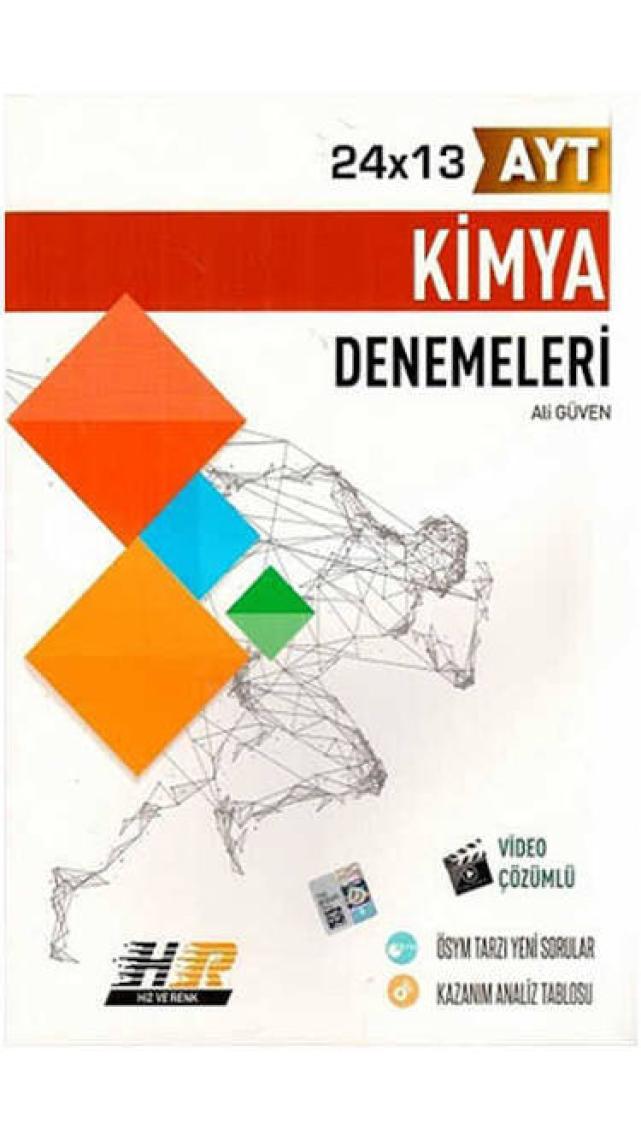 Hız ve Renk Yayınları AYT Kimya 24x13 Denemeleri