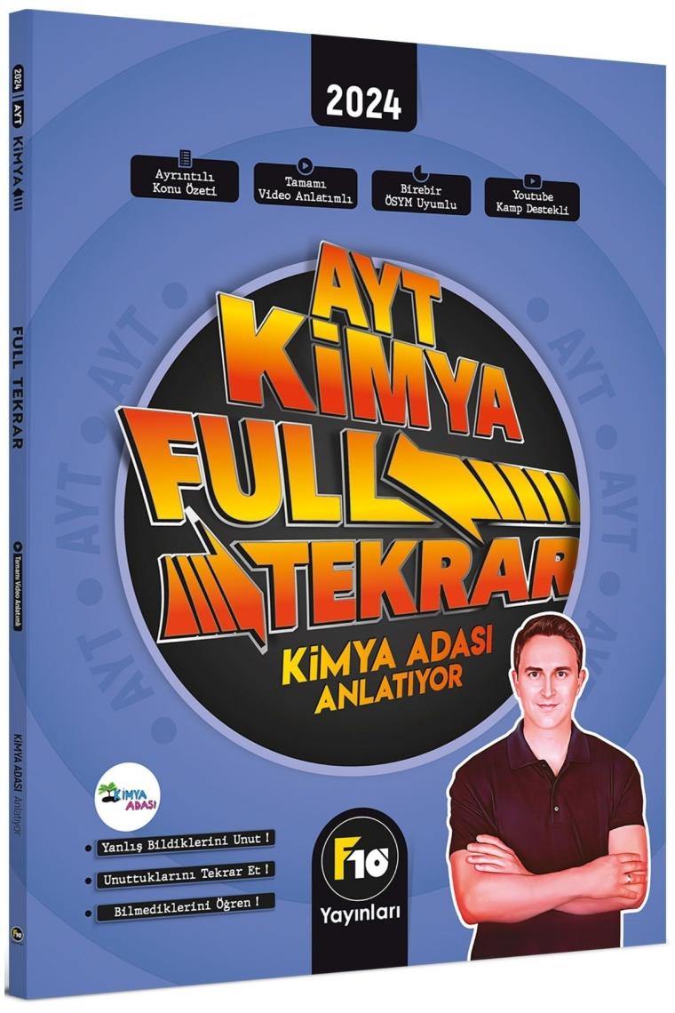 F10 Yayınları Kimya Adası  AYT Kimya Full Tekrar Video Ders Kitabı