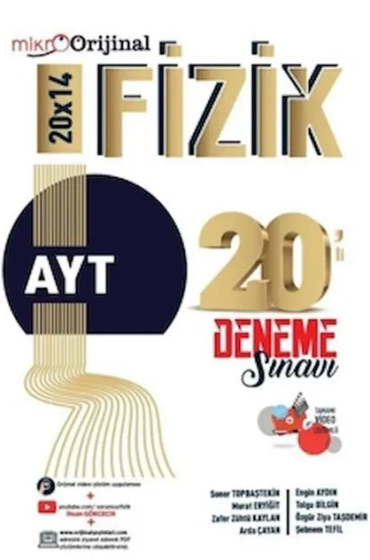 Orijinal Yayınları  Mikro AYT Fizik 20'Li Deneme Sınavı