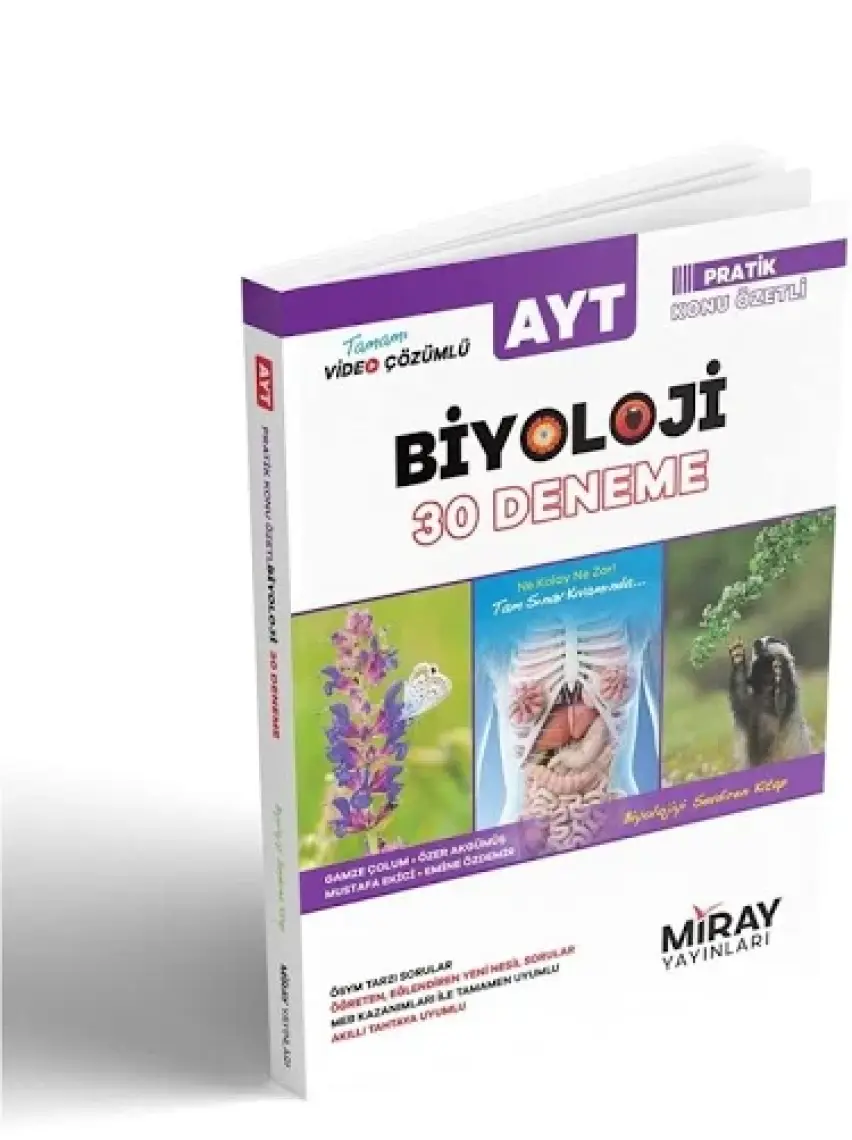 Aydın Yayınları AYT Biyoloji 30'lu Deneme Sınavı