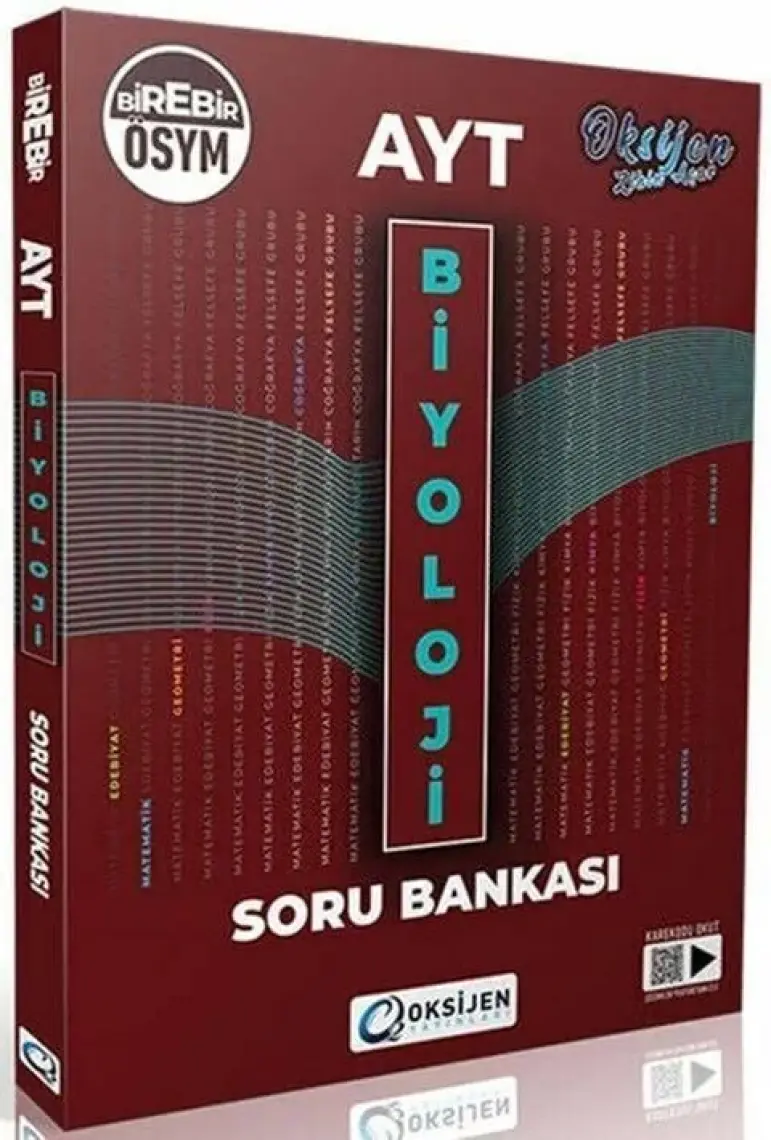 Dnz Oksijen Yayınları AYT Biyoloji Soru Bankası 0822