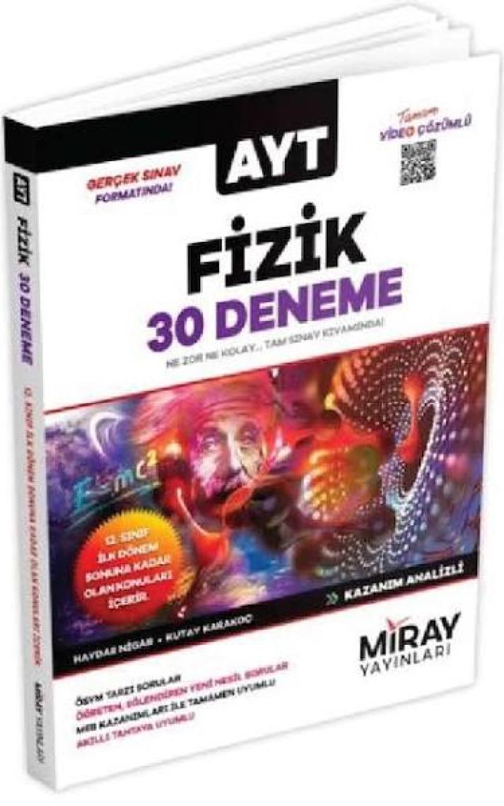 Miray Yayınları 2023 YKS AYT Fizik 30 Deneme Video Çözümlü