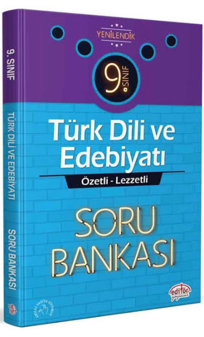 Editör Yayınları 9. Sınıf Türk Dili ve Edebiyatı Özetli Lezzetli Soru Bankası