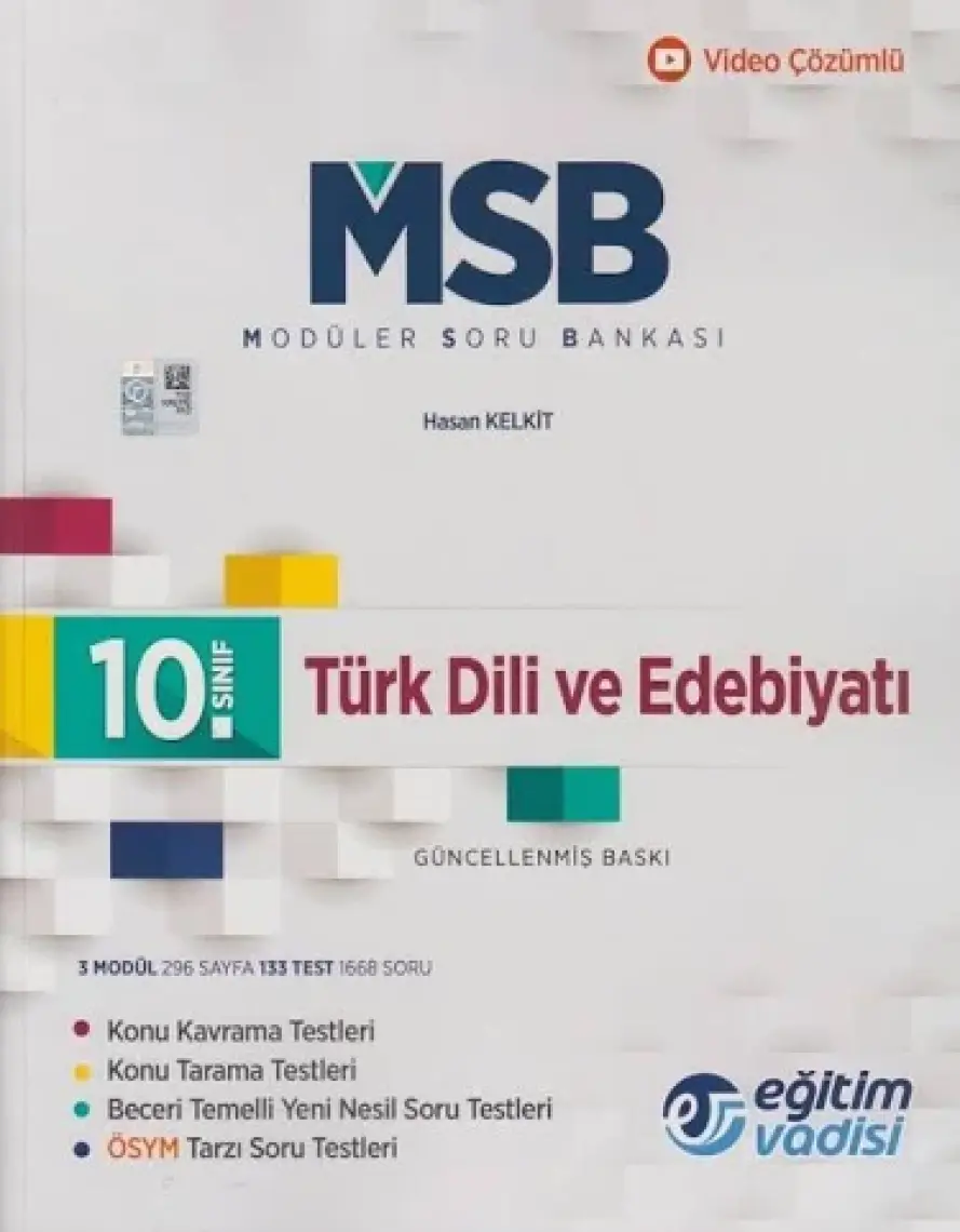 Eğitim Vadisi Yayınları 10.Sınıf Türk Dili Ve Edebiyatı Modüler Soru Bankası
