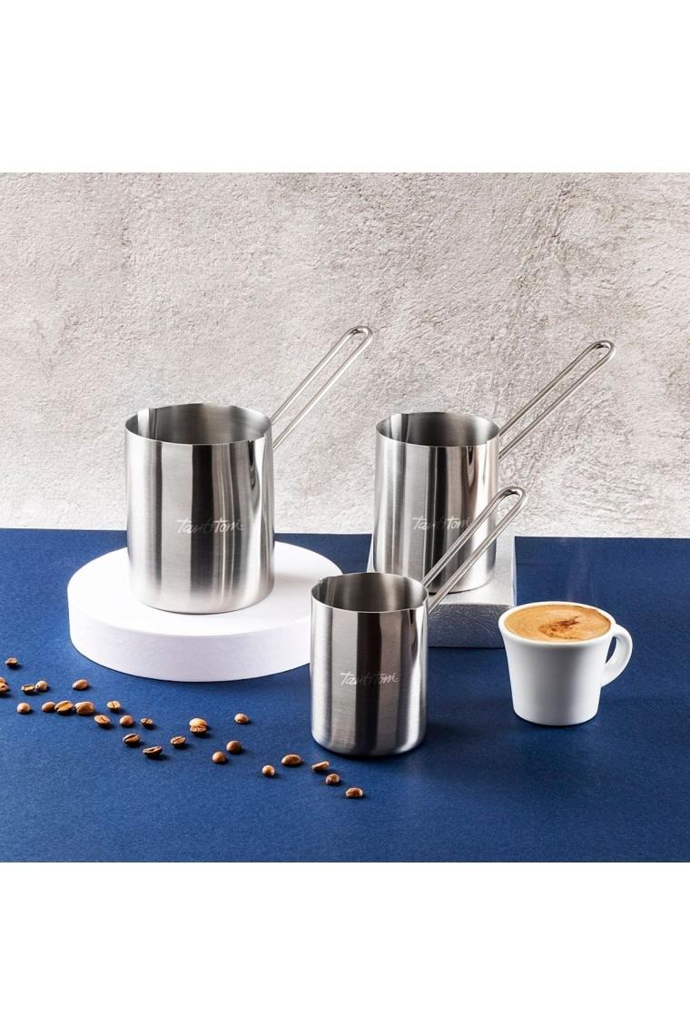 Paslanmaz Çelik Çift Ağizli Silindir Cezve 770 ml