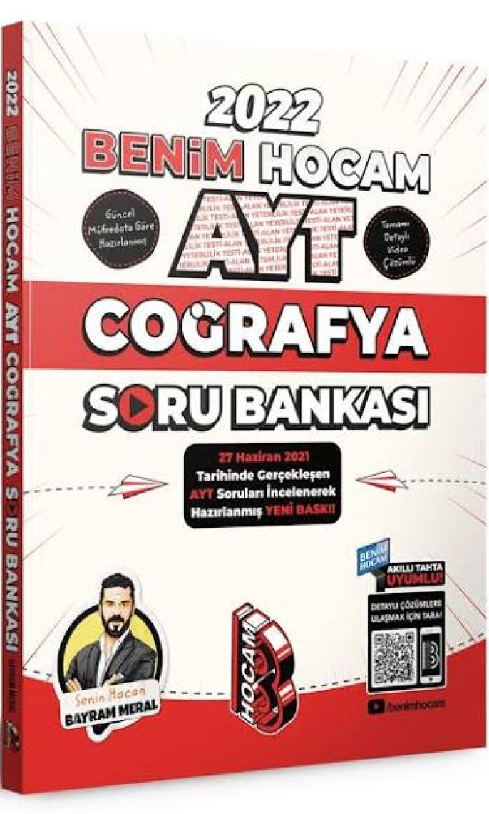 Benim Hocam Yayınları AYT 2022 Coğrafya Tamamı Video Çözümlü Soru Bankası