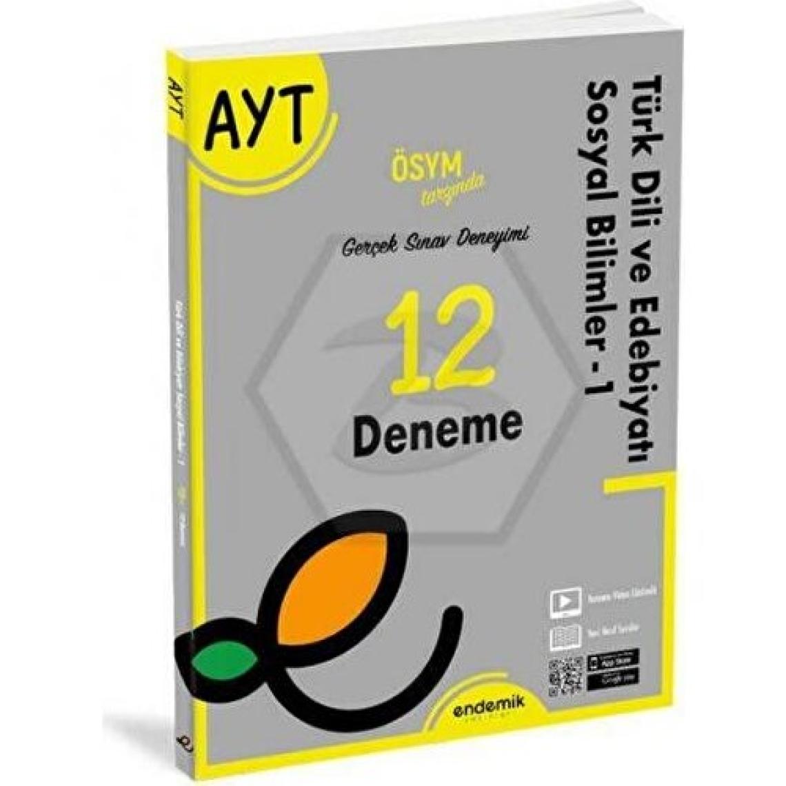 Endemik Yayınları 2022 Ayt Türk Dili ve Edebiyatı Sosyal Bilimler 12 Deneme Sınavı