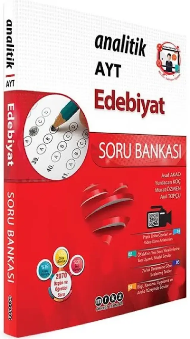 Merkez Yayınları AYT Edebiyat Analitik Soru Bankası - Asaf Akad