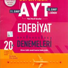 Test Okul Yayınları Süpervizör AYT Edebiyat Denemeleri 20'li 8 Sarmal 12 Genel Deneme 11 ve 12.sınıf 1.Dönem 2020