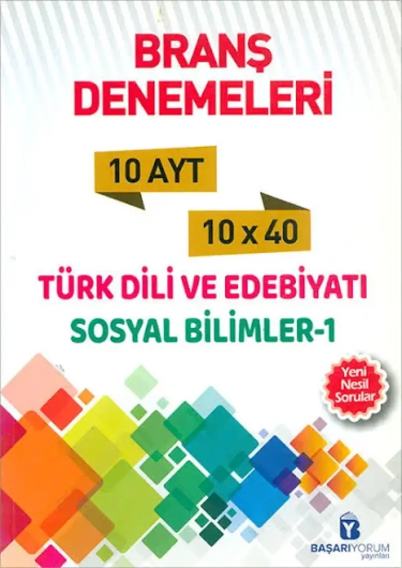 Başarıyorum Yayınları Ayt Türk Dili Ve Edebiyatı - Sosyal Bilimler 1 Deneme