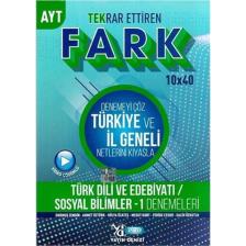 Yayın Denizi Yayınları AYT Türk Dili ve Edebiyatı Sosyal Bilimler 1 Fark 10 x 40 Tekrar Ettiren Denemeleri
