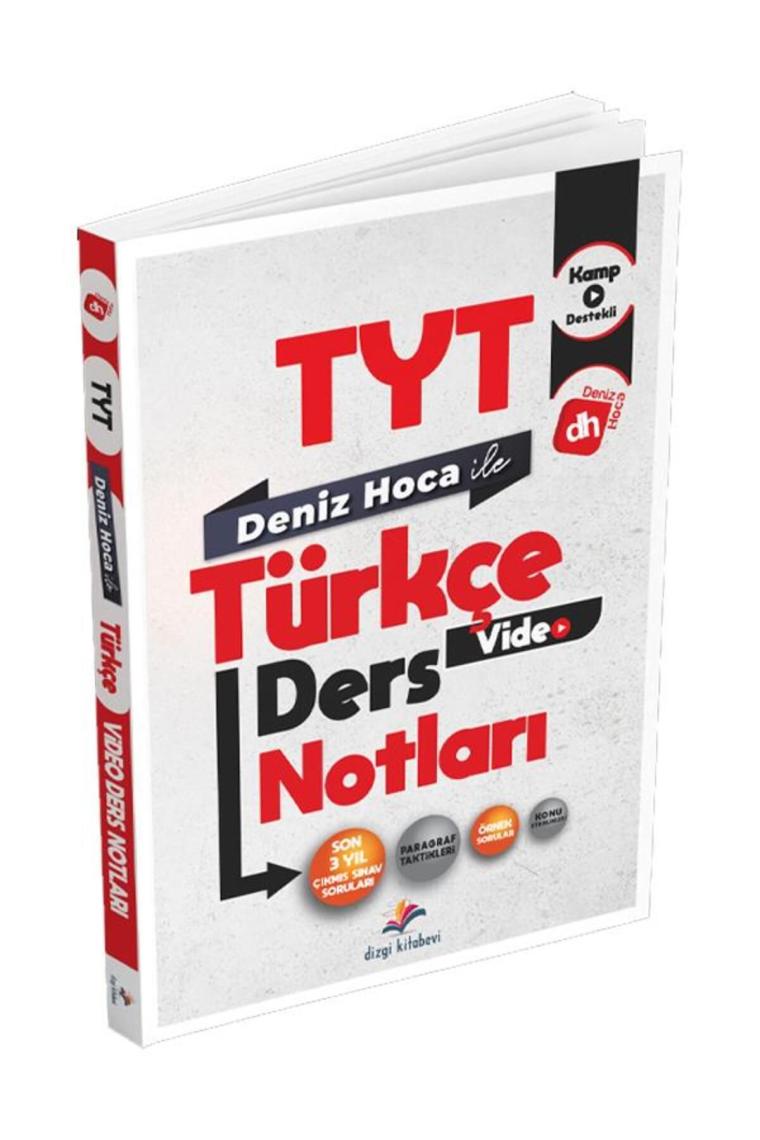 Dizgi Kitap Deniz Hoca TYT Türkçe Video Ders Kitabı 2024-TYT Kamp Kitabı