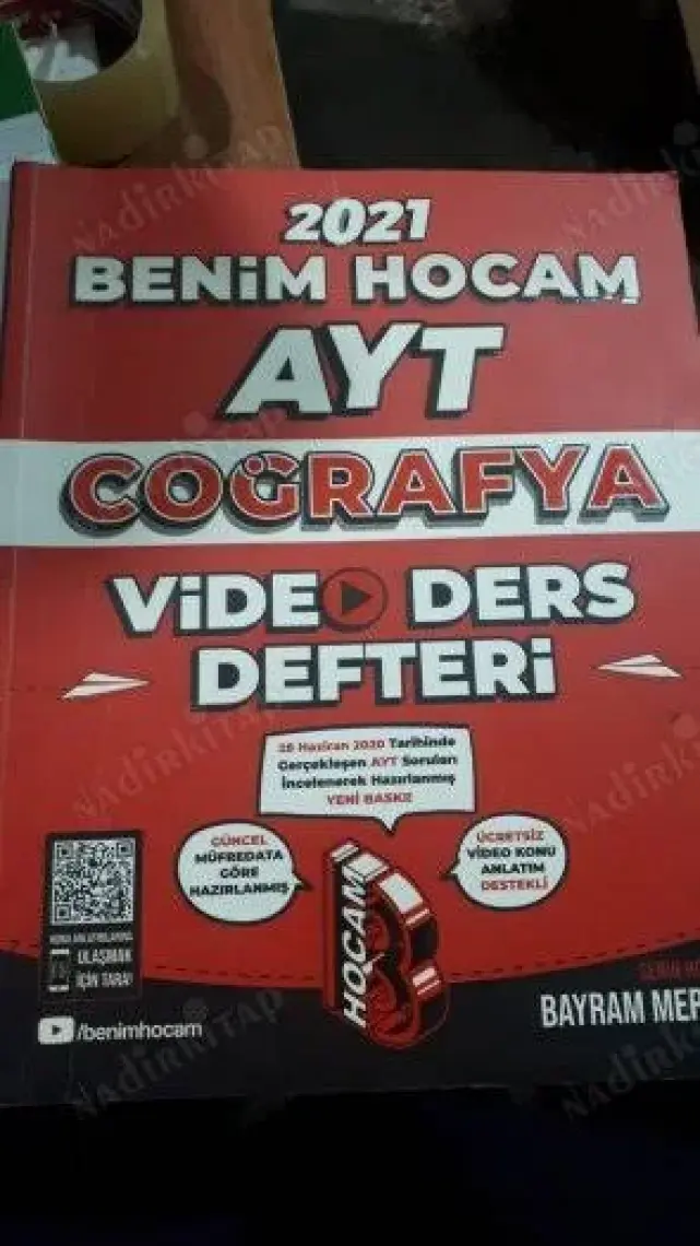 Benim Hocam Yayınları AYT 2022 Coğrafya Video Ders Defteri