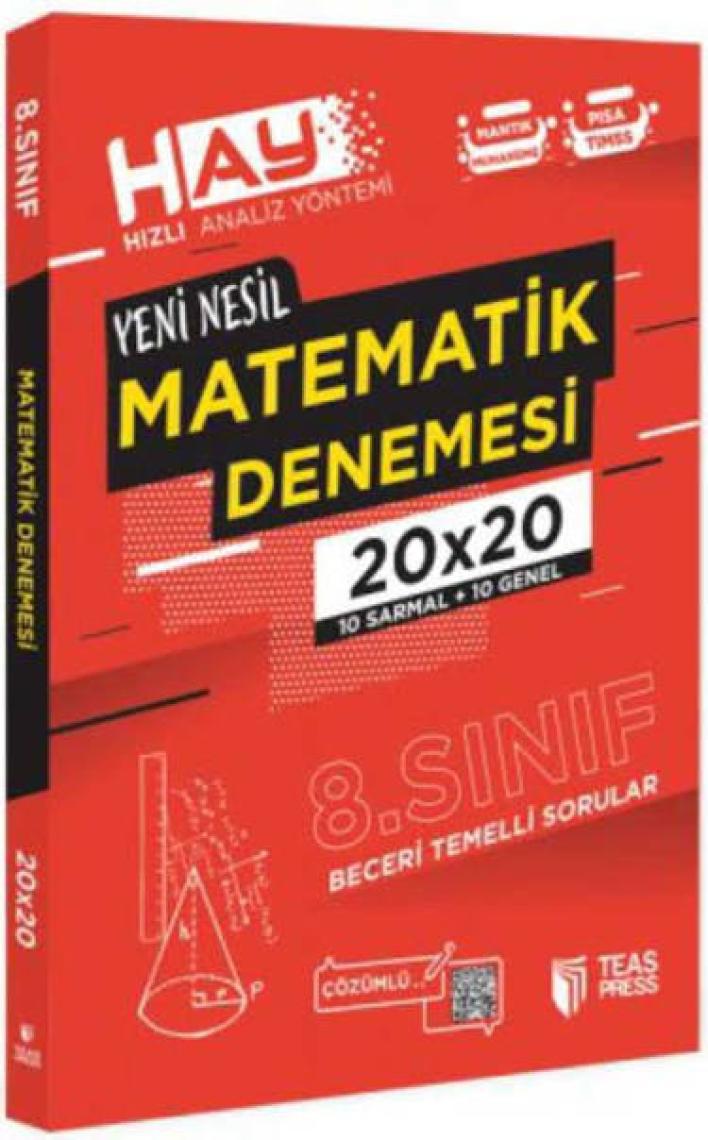 Teas Press 8. Sınıf Yeni Nesil Matematik Denemesi 20 Adet