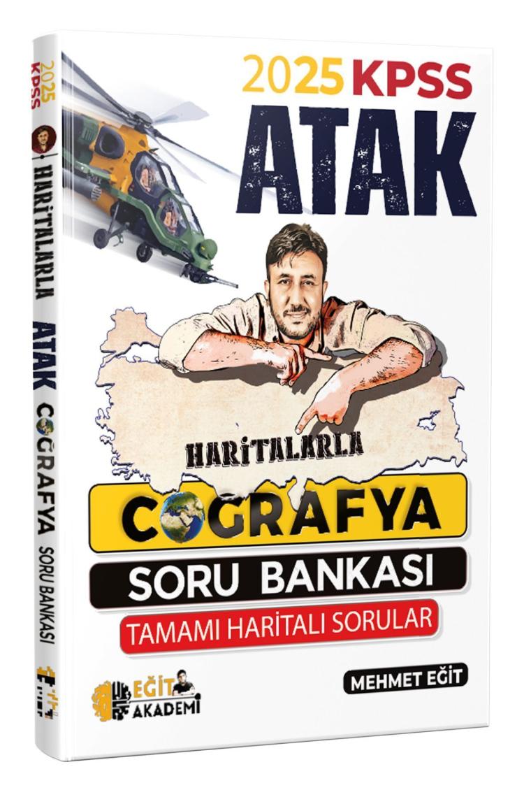 2025 Kpss Haritalarla Atak Coğrafya Soru Bankası - Mehmet Eğit