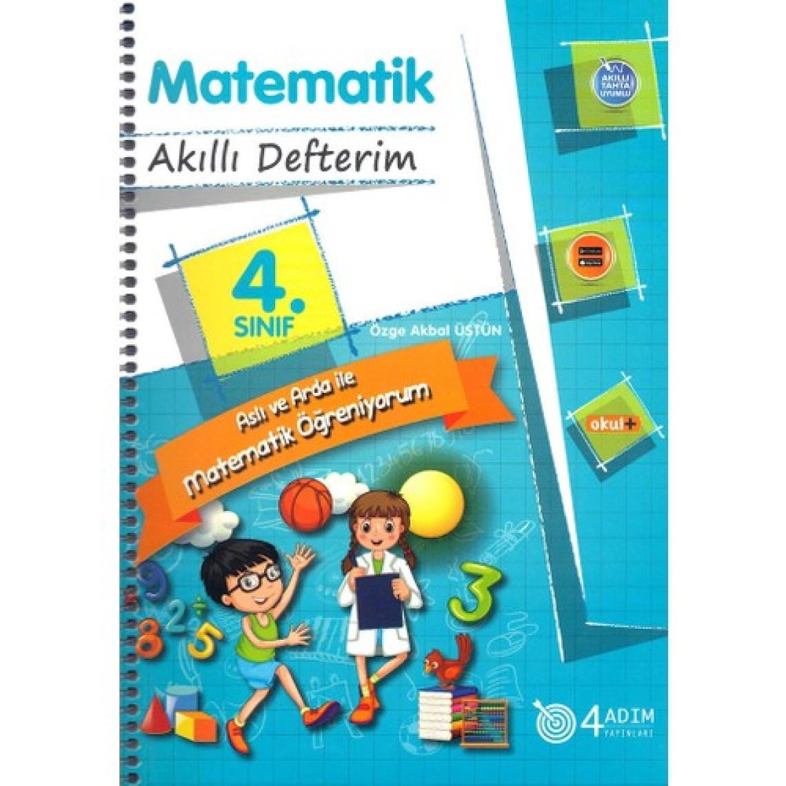 4 Adım Yayınları 4 Adım 4. Sınıf Matematik Akıllı Defterim