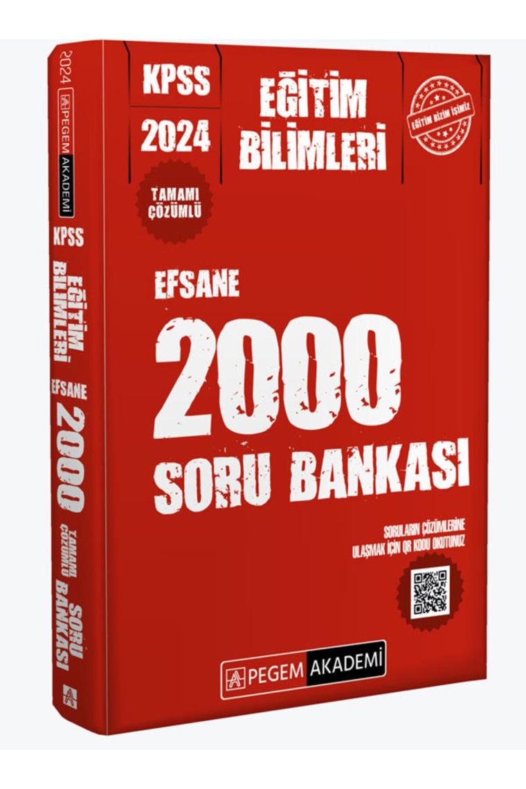 2024 KPSS Eğitim Bilimleri Çözümlü Efsane 2000 Soru Bankası