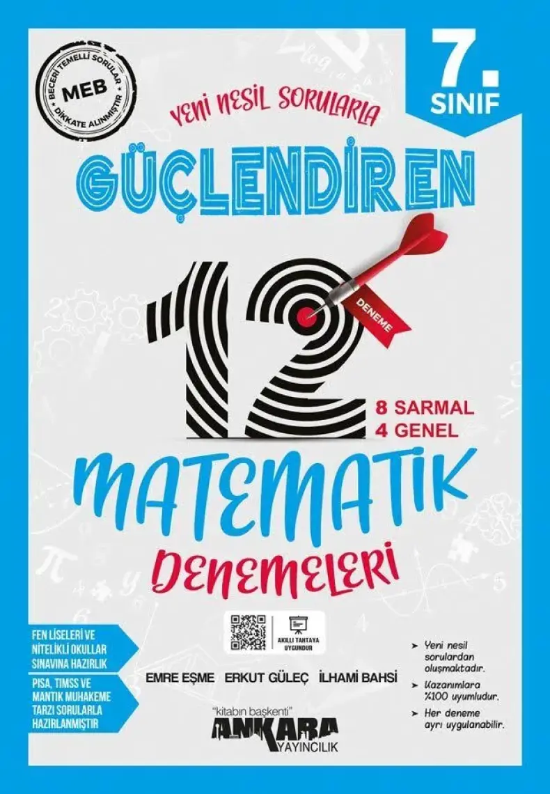 Ankara Yayıncılık 7.Sınıf Güçlendiren Matematik 12 Deneme Sınavı