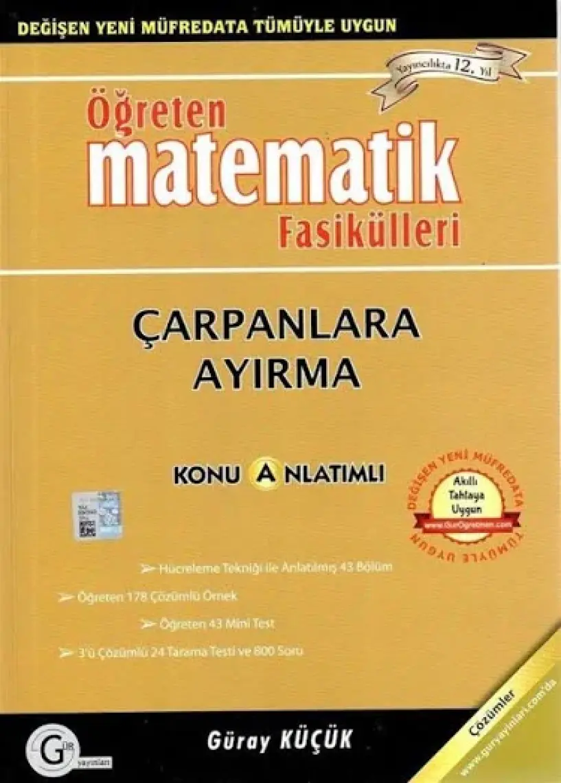 Gür Yayınları Öğreten Matematik Fasikülleri Çarpanlara Ayırma