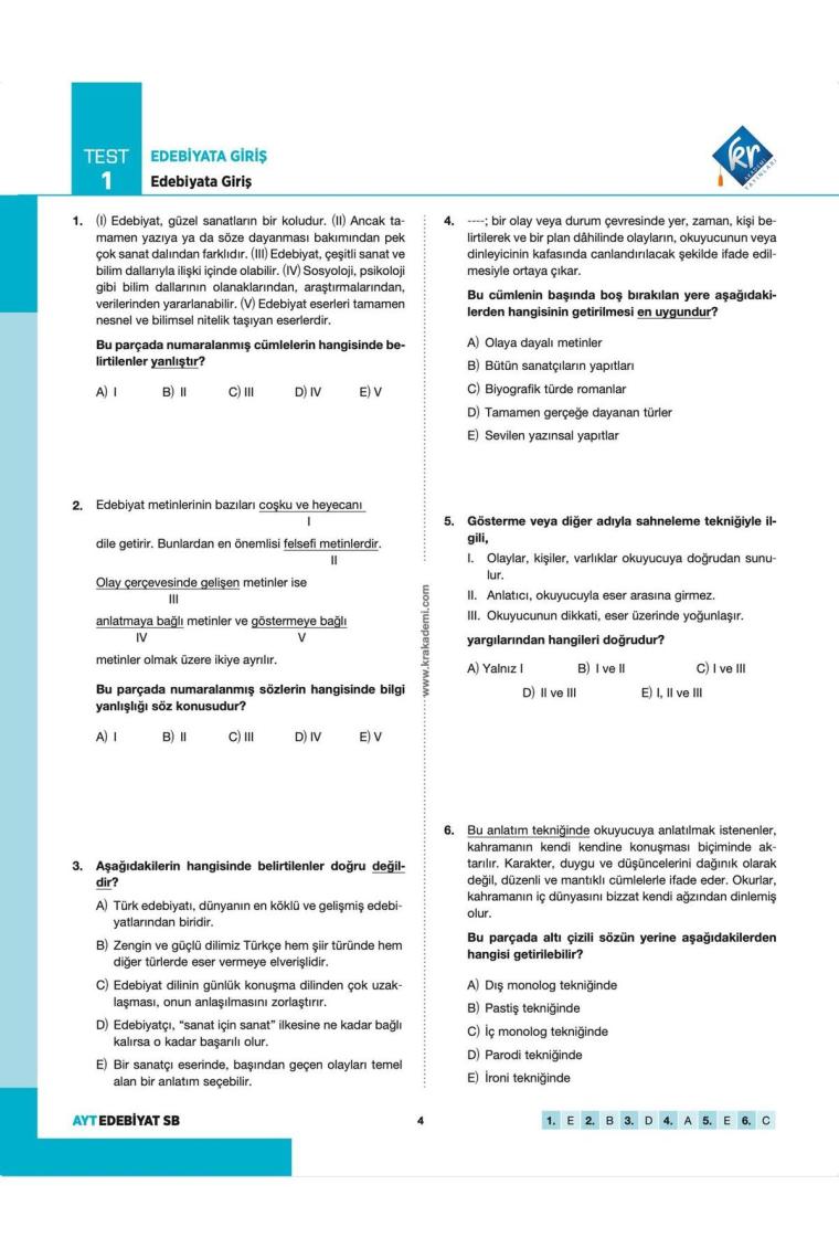 Gamze Hoca Türkçenin Matematiği Tüm Sınavlar İçin Edebiyat Soru Bankası