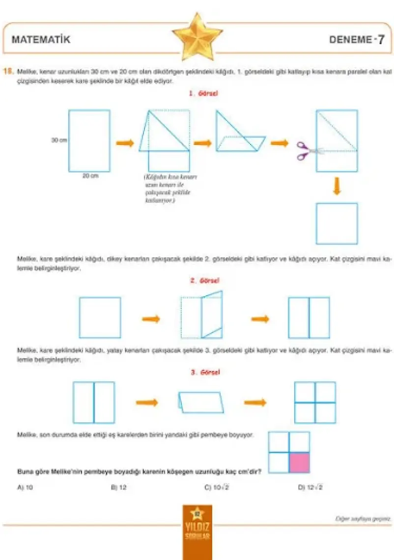 Yıldız Sorular 8. Sınıf Lgs Matematik 8 Deneme