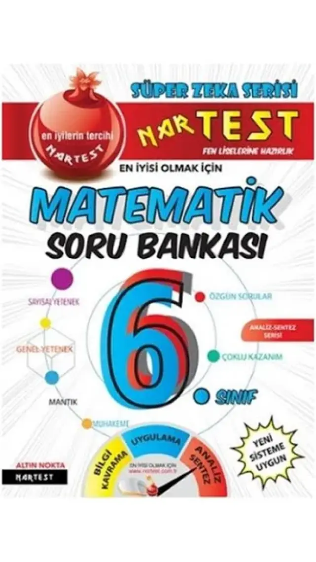 Nartest Yayınevi 6. Sınıf Süper Zeka Matematik Soru Bankası Fen Liselerine Hazırlık